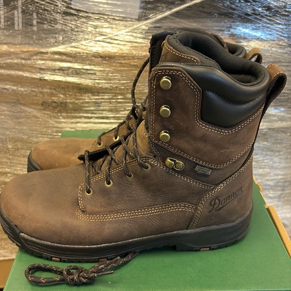 Danner Mens Caliper 8” Brown Leather Work Boots Dry Waterproof Width D main image 7